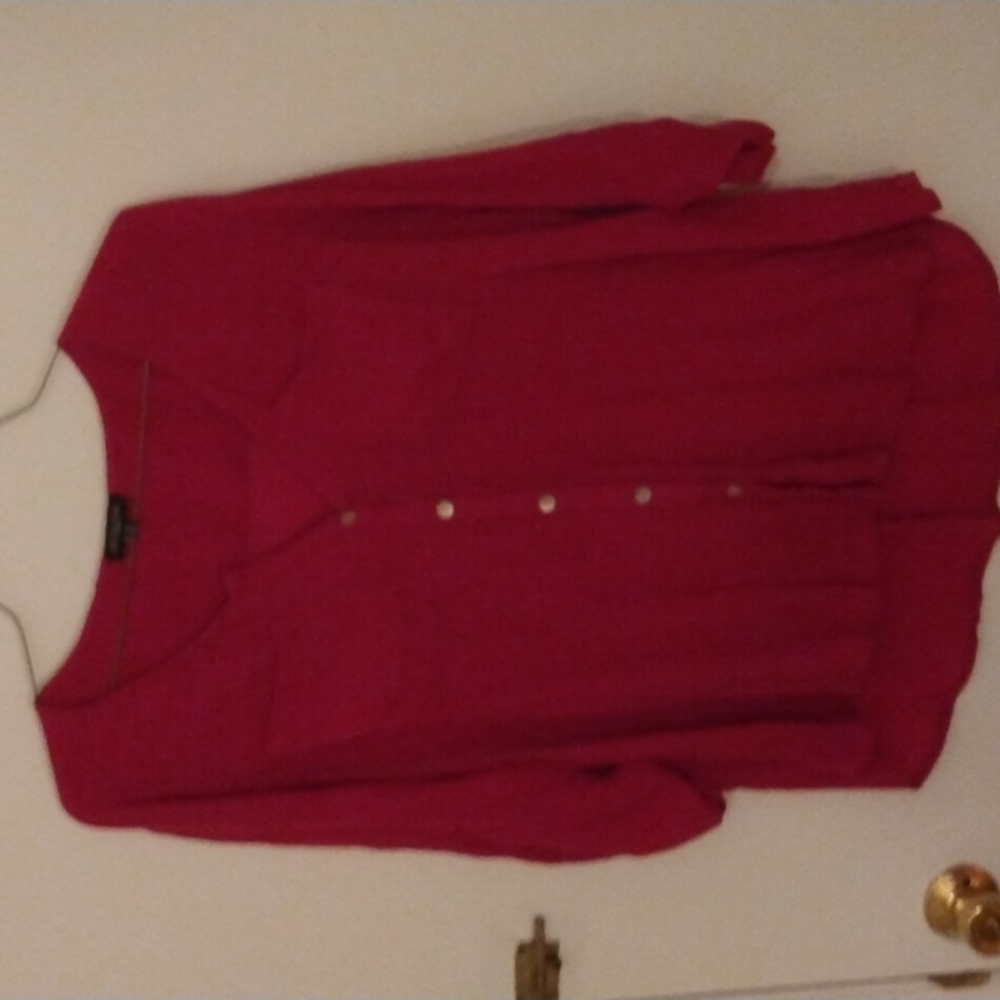 Button up hot pink blouse